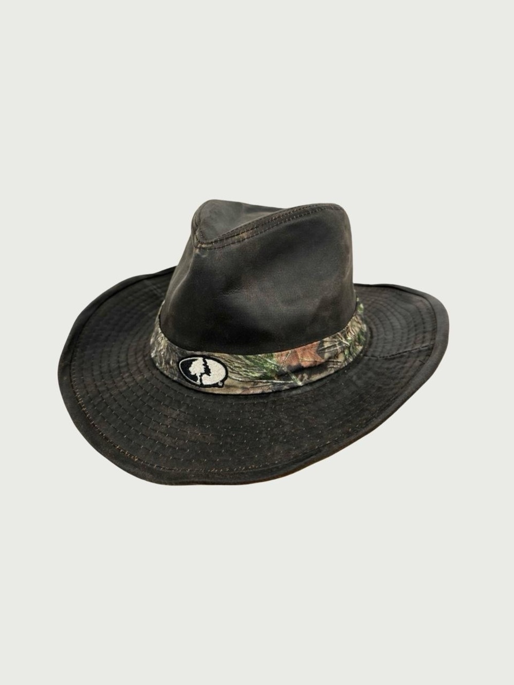 Mossy Oak Leather Cowboy Style Hat